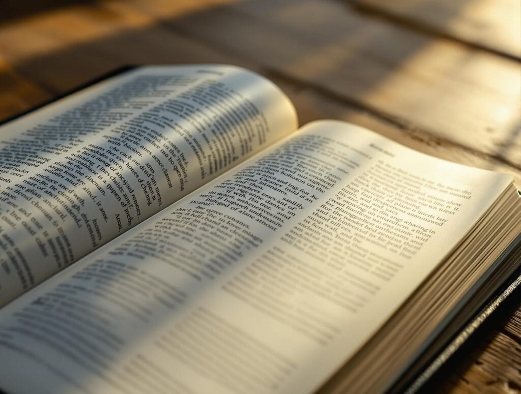 Overcome Negativity: Renew Your Mind & Transform Negative Thoughts 12 Overcome negativity- Open Bible with highlighted scriptures promoting positive self-talk and renewal of the mind.