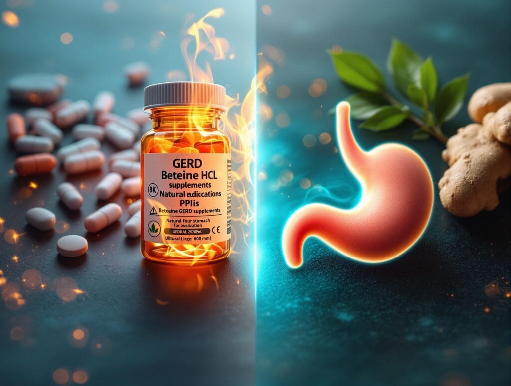 How to Treat GERD Naturally: A Science-Based Guide to Stomach Acid Balance 13 Start with one Betaine HCl capsule before meals, gradually increasing the dosage until symptoms improve.