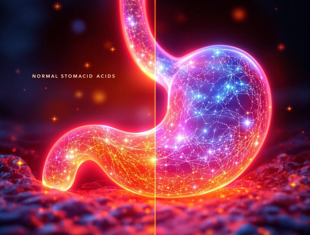 How to Treat GERD Naturally: A Science-Based Guide to Stomach Acid Balance 12 Infographic showing how low stomach acid leads to acid reflux and GERD symptoms.Treat GERD Naturally